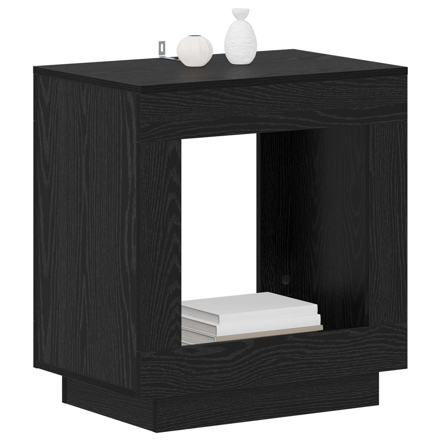 vidaXL Τραπεζάκι Πλευράς Μαύρη Δρυς 60 x 40 x 65 εκ.