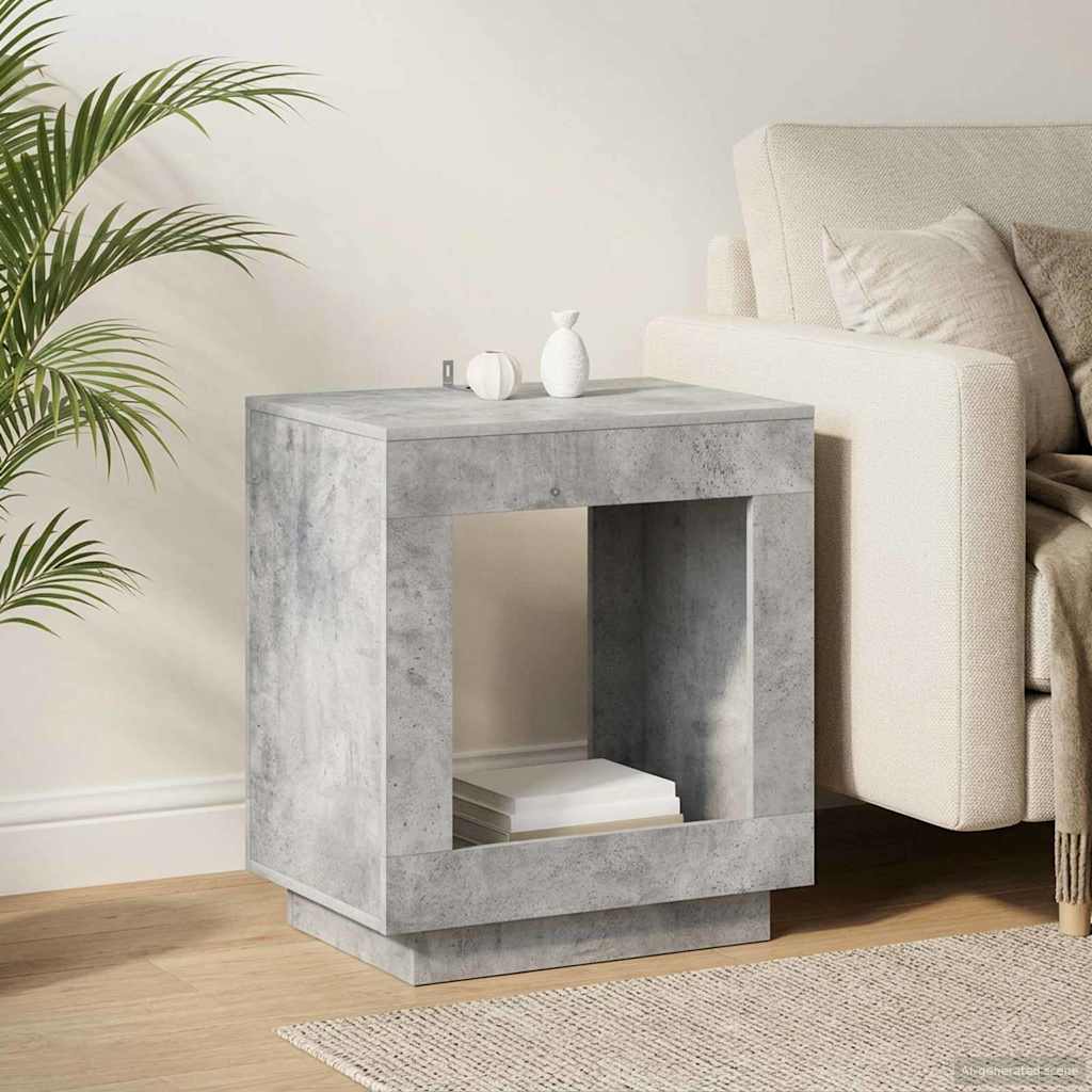 vidaXL Τραπεζάκι Πλευράς Γκρι Σκυροδέματος 60 x 40 x 65 εκ.