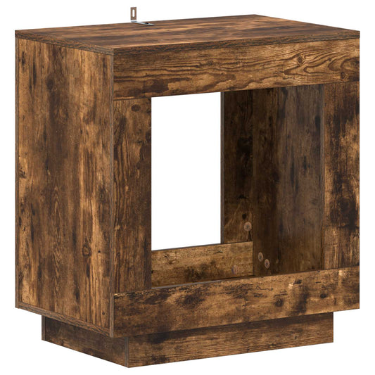 vidaXL Τραπεζάκι Πλευράς Καπνισμένο Ξύλο Δρυός 60 x 40 x 65 εκ.