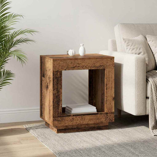 vidaXL Τραπεζάκι Πλευράς Παλαιωμένο ξύλο 60 x 40 x 65 εκ.