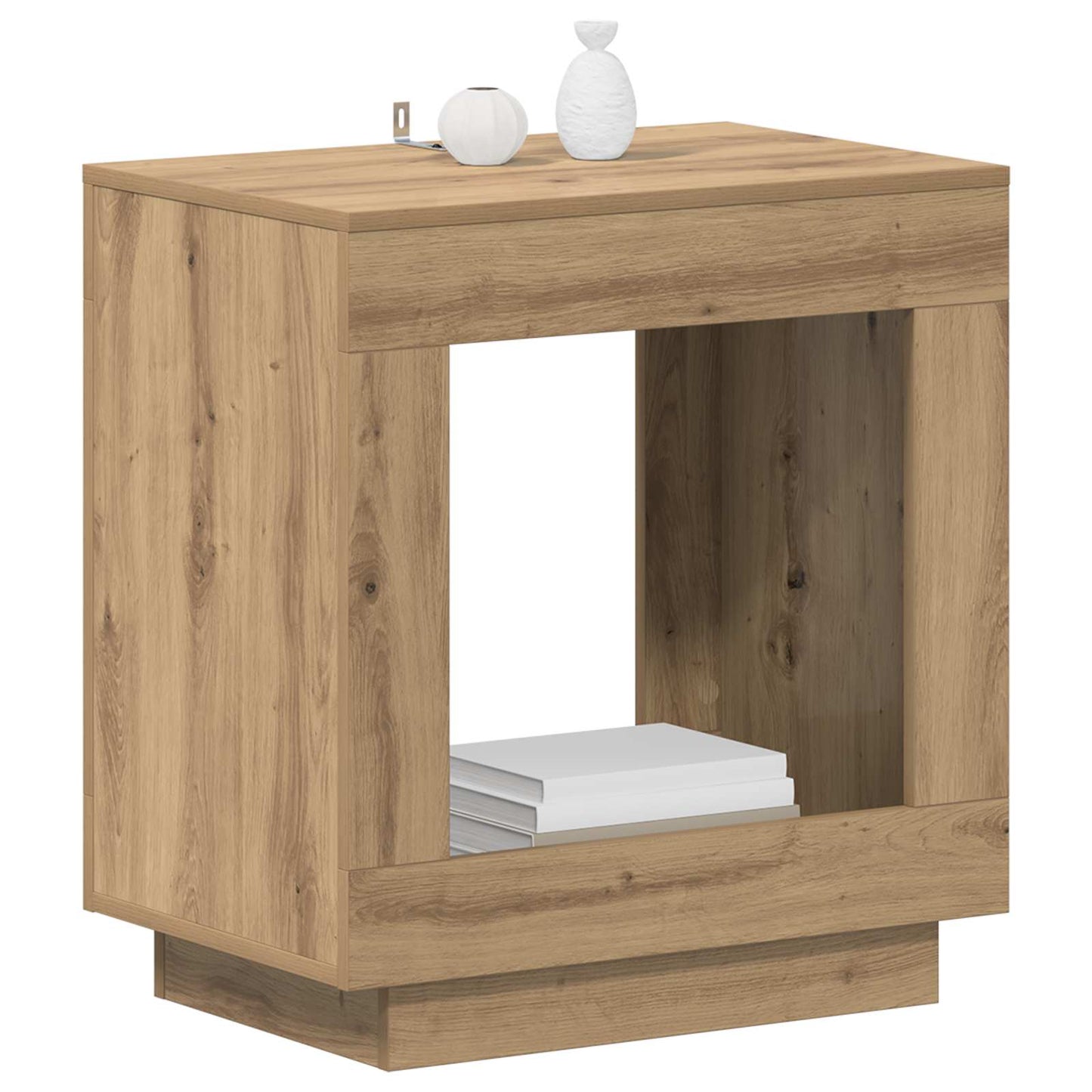 vidaXL Τραπεζάκι Πλευράς Artisan Δρυς 60 x 40 x 65 εκ.