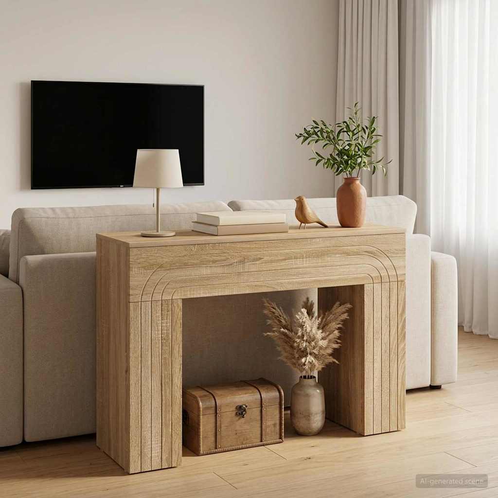 vidaXL Τραπεζάκι σαλονιού Sonoma Δρυς 102 x 35 x 75 εκ