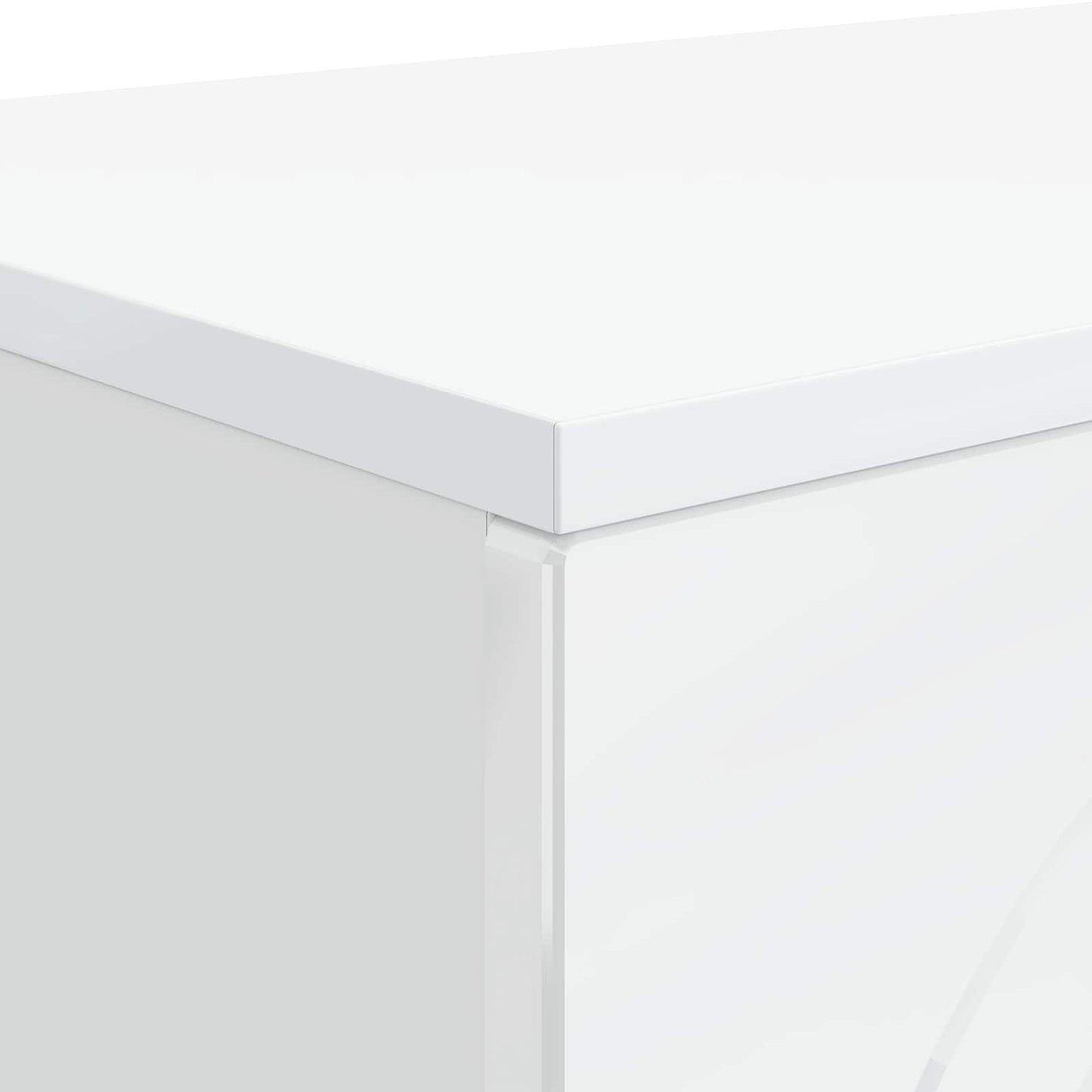 vidaXL Τραπεζάκι σαλονιού Γυαλιστερό Λευκό 102 x 35 x 75 εκ