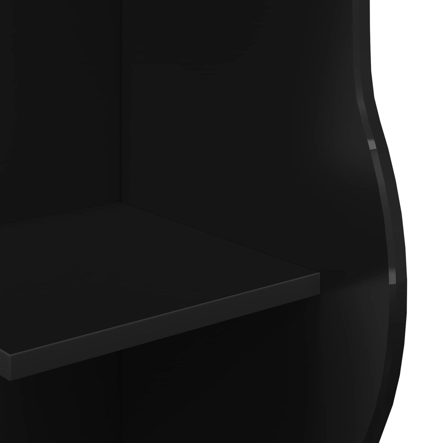 vidaXL Γωνιακό ράφι με ράφι Μαύρο 34 x 33 x 102 εκ Επεξεργασμένο Ξύλο