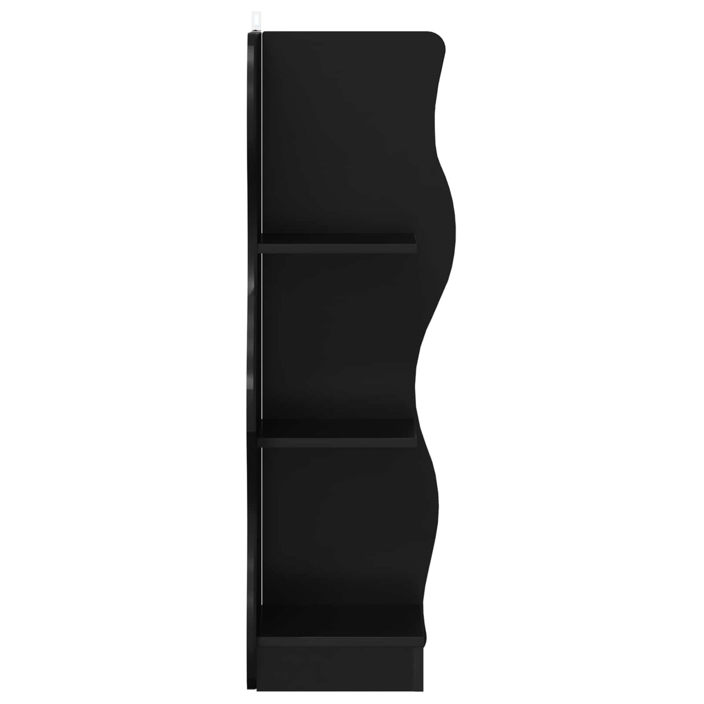 vidaXL Γωνιακό ράφι με ράφι Μαύρο 34 x 33 x 102 εκ Επεξεργασμένο Ξύλο