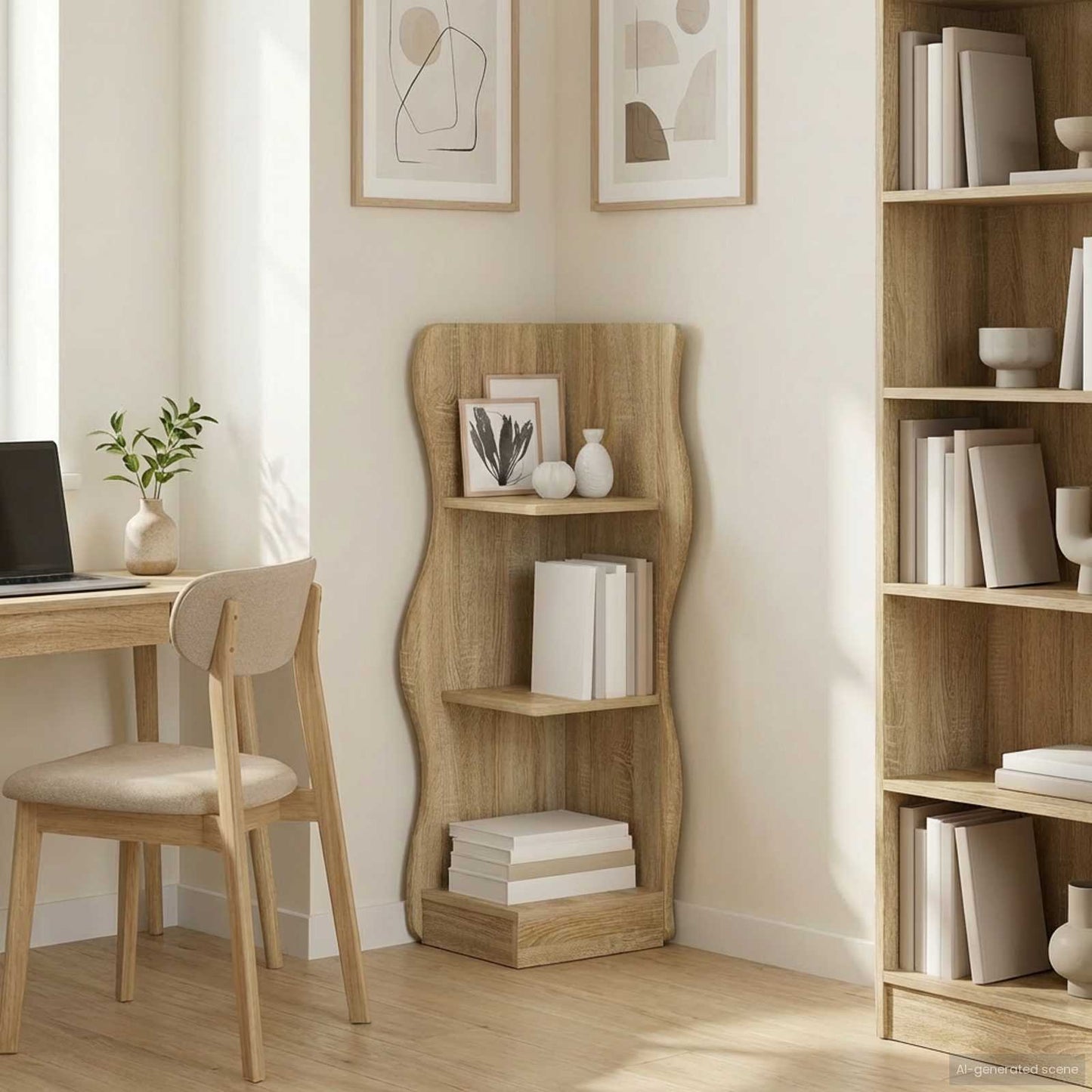 vidaXL Γωνιακό ράφι Sonoma Δρυς 34 x 33 x 102 εκ Επεξεργασμένο Ξύλο
