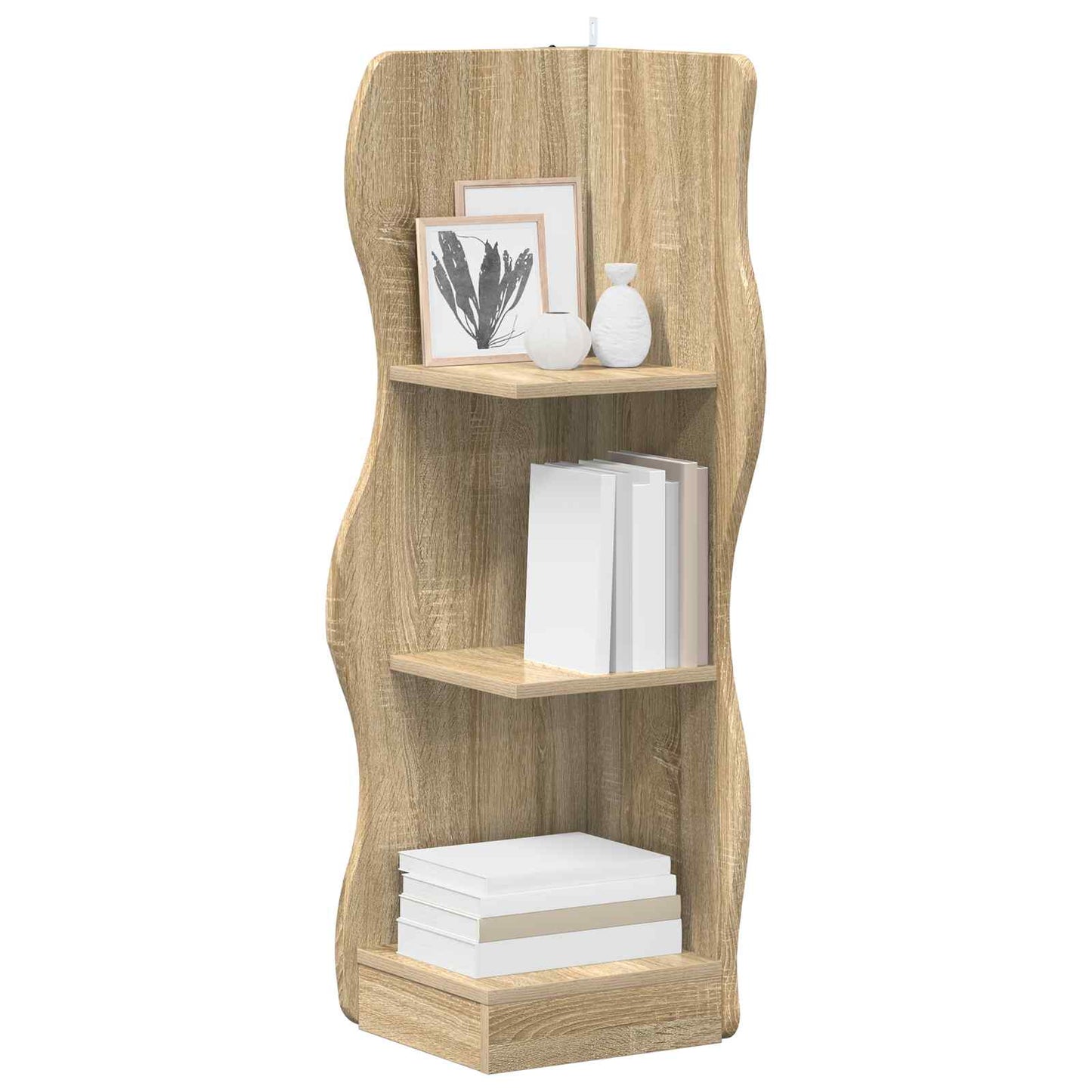 vidaXL Γωνιακό ράφι Sonoma Δρυς 34 x 33 x 102 εκ Επεξεργασμένο Ξύλο