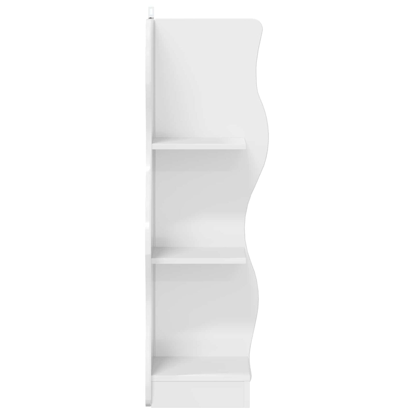 vidaXL Γωνιακό ράφι Γυαλιστερό Λευκό 34 x 33 x 102 εκ