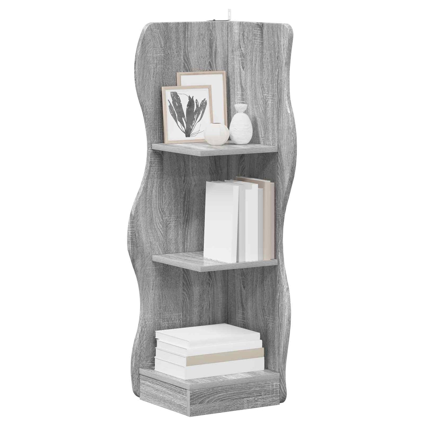 vidaXL Γωνιακό ράφι Γκρι Sonoma 34 x 33 x 102 εκ Επεξεργασμένο Ξύλο
