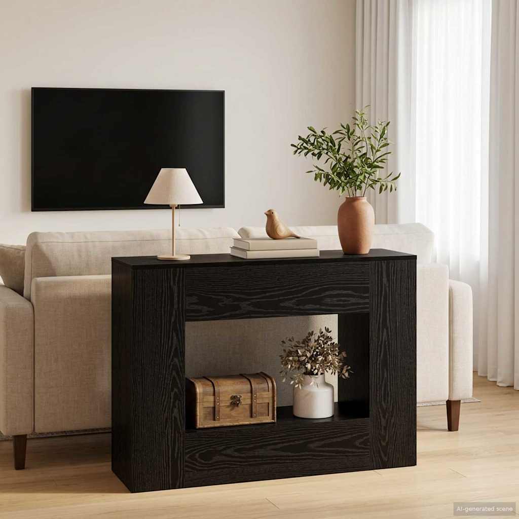 vidaXL Μαύρη Δρυς 101 x 30 x 74 εκ