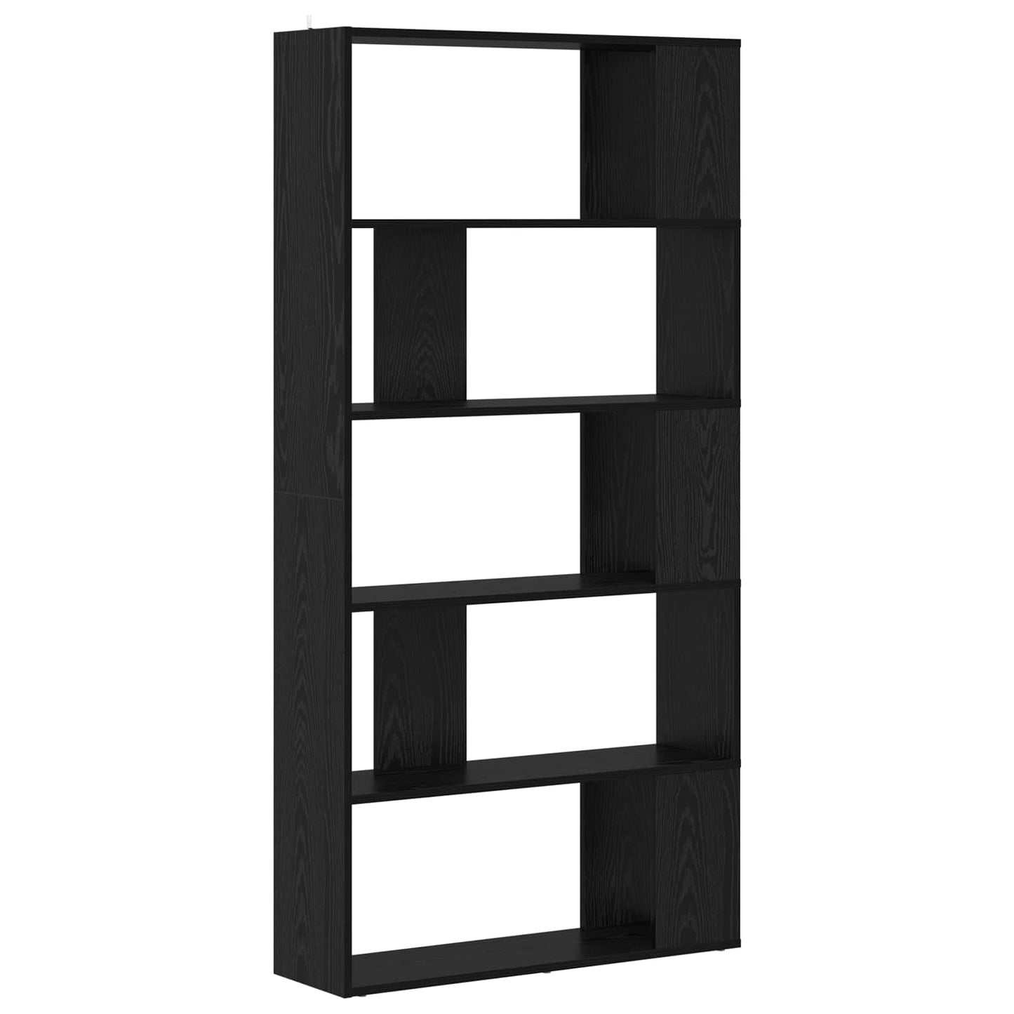 vidaXL Βιβλιοθήκη Μαύρη Οξυά 80 x 24 x 159 εκ Επεξεργασμένο ξύλο