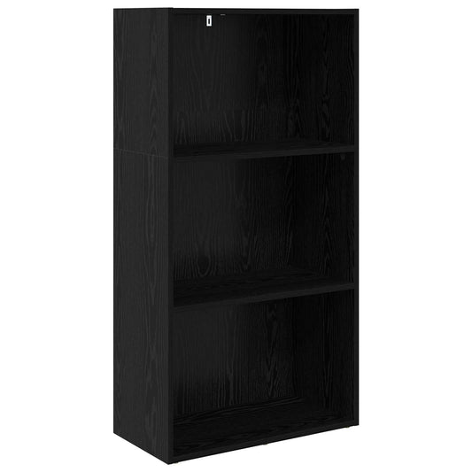 vidaXL Ράφι Βιβλίων Μαύρη Οξυά 60 x 30 x 76.5 εκ Επεξεργασμένο ξύλο