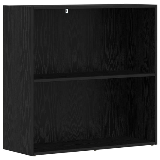 vidaXL Ράφι Βιβλίων Μαύρη Οξυά 60 x 30 x 76.5 εκ Επεξεργασμένο ξύλο