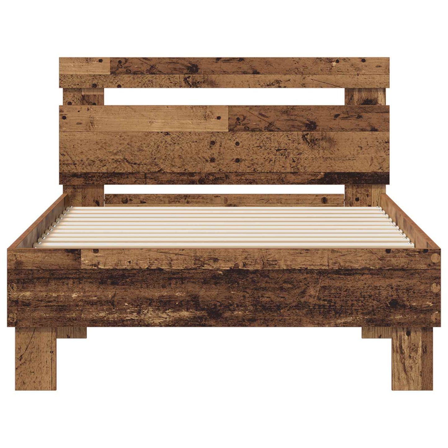 vidaXL Σκελετός Κρεβατιού Παλιό ξύλο 75 x 190 cm Επεξεργασμένο ξύλο