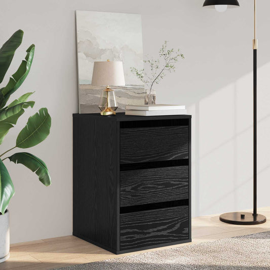 vidaXL Ντουλάπι με Συρτάρια 3-Συρτάρι Μαύρη Οξυά 41 x 40 x 58 εκ.