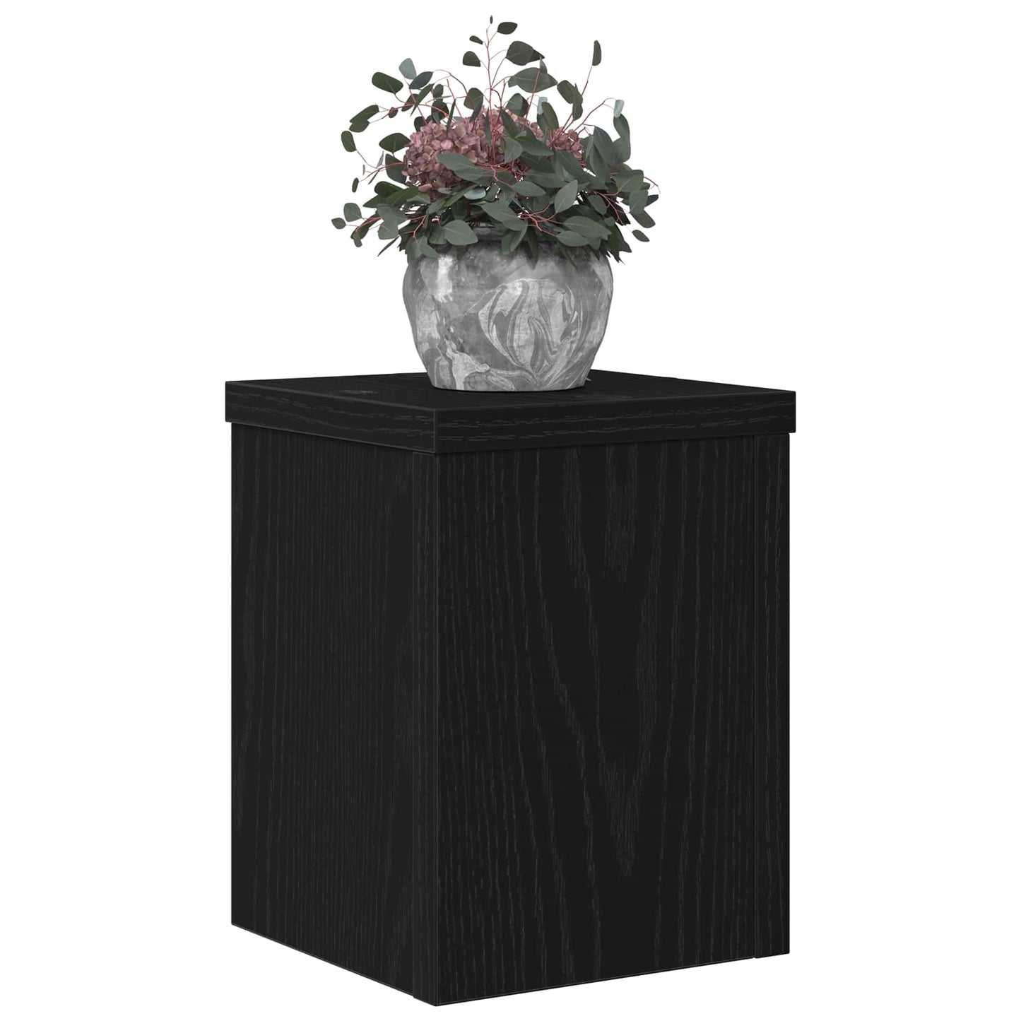 vidaXL Βάση φυτών 2 pcs Μαύρη Οξυά 15 x 15 x 20 εκ. Επεξεργασμένο ξύλο
