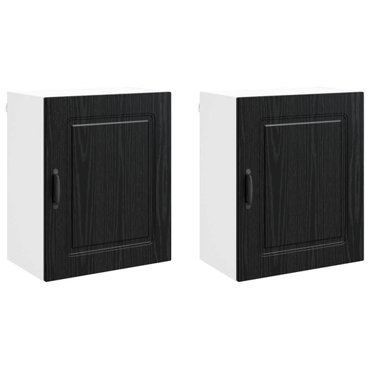 vidaXL Πάνελ πλυντηρίου πιάτων Kalmar 2 pcs Μαύρη Οξυά 50 x 31 x 60 εκ