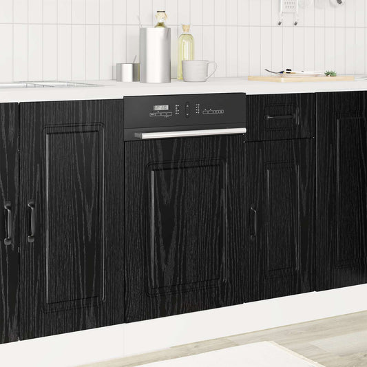 vidaXL Πάνελ πλυντηρίου πιάτων Kalmar Μαύρη Οξυά 45 x 1,5 x 57 εκ