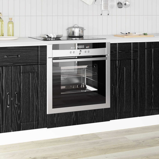 vidaXL Ντουλάπι φούρνου LUCCA Μαύρη Δρυς 60 x 46 x 81,5 εκ