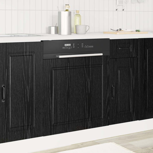 vidaXL Πάνελ πλυντηρίου πιάτων Μαύρη Οξυά 60 x 1,5 x 57 εκ