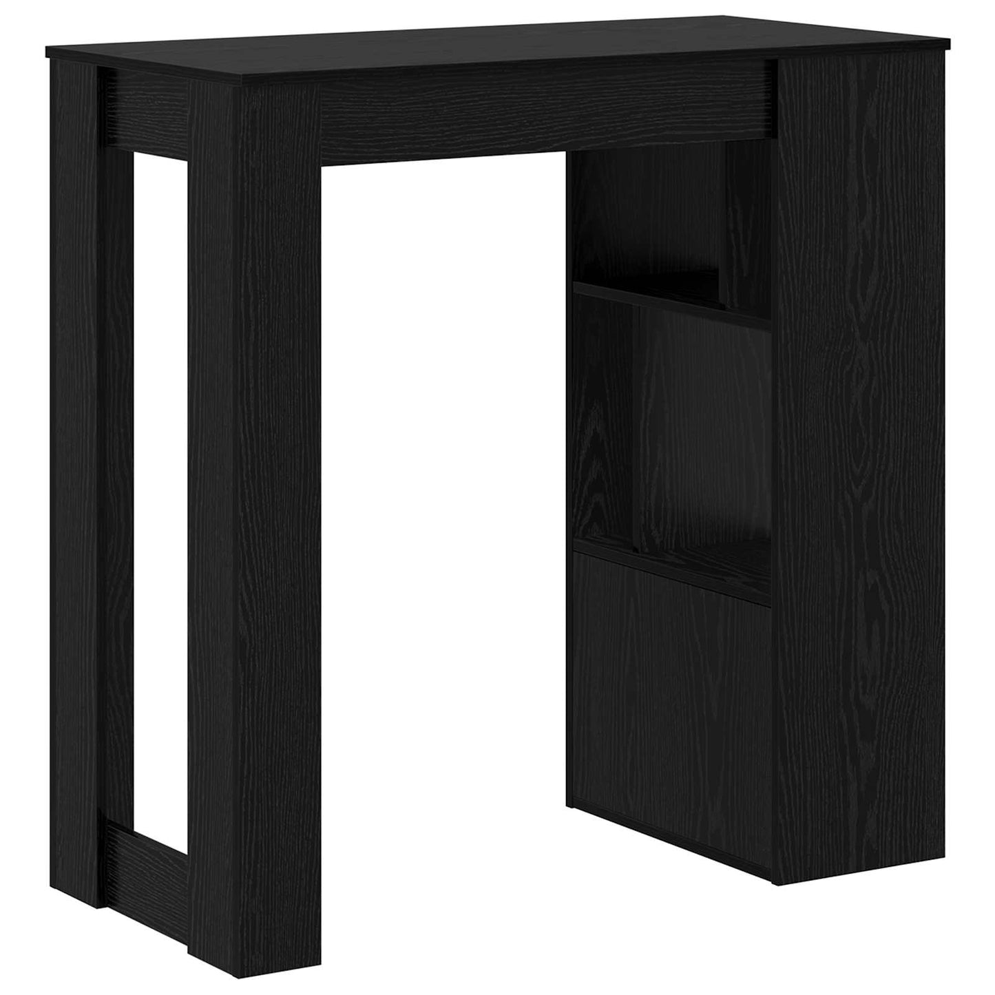vidaXL Τραπέζι μπαρ Μαύρη Οξυά 102 x 50 x 103,5 εκ. Επεξεργασμένο ξύλο