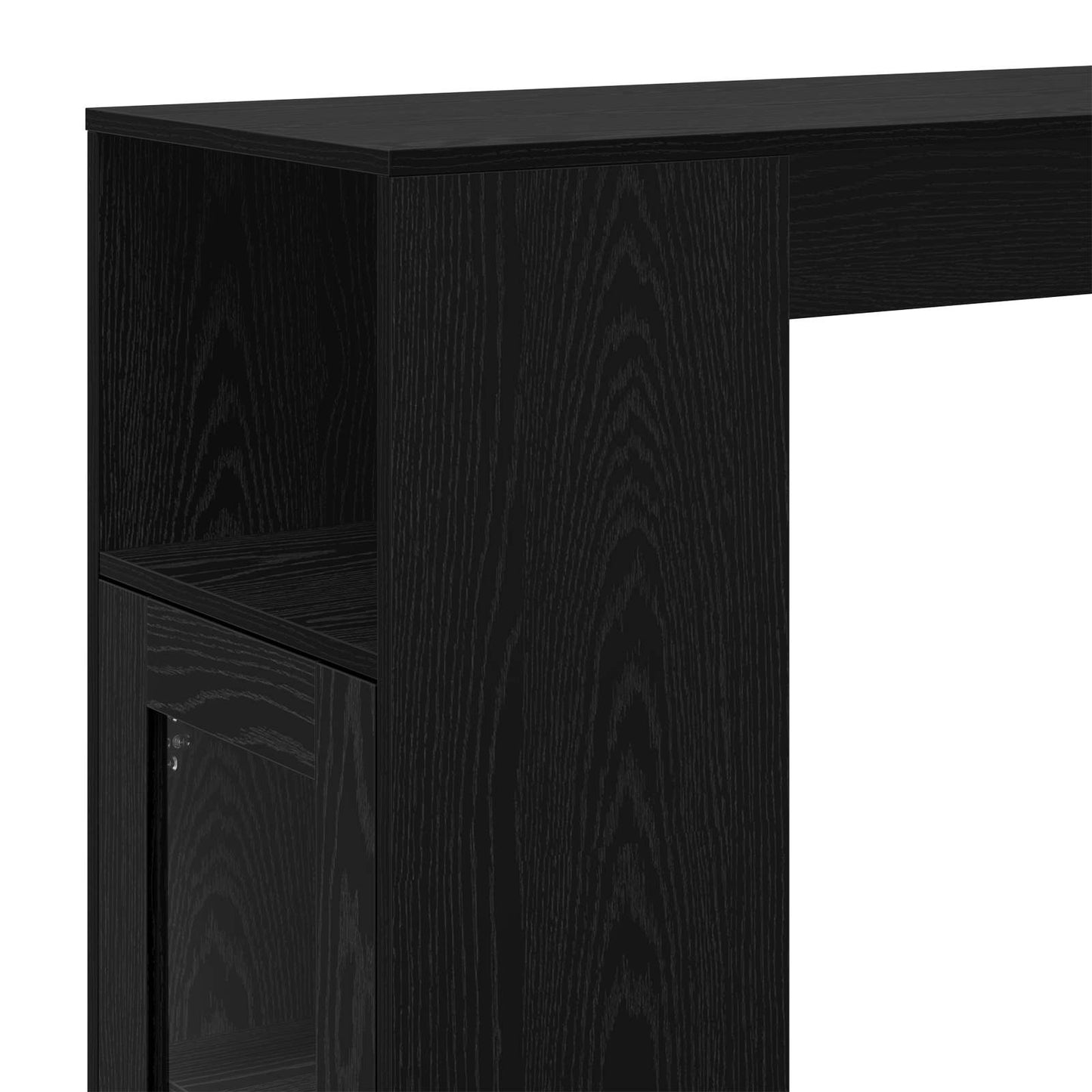 vidaXL Τραπέζι μπαρ Μαύρη Οξυά 101 x 40 x 103,5 εκ Επεξεργασμένο ξύλο