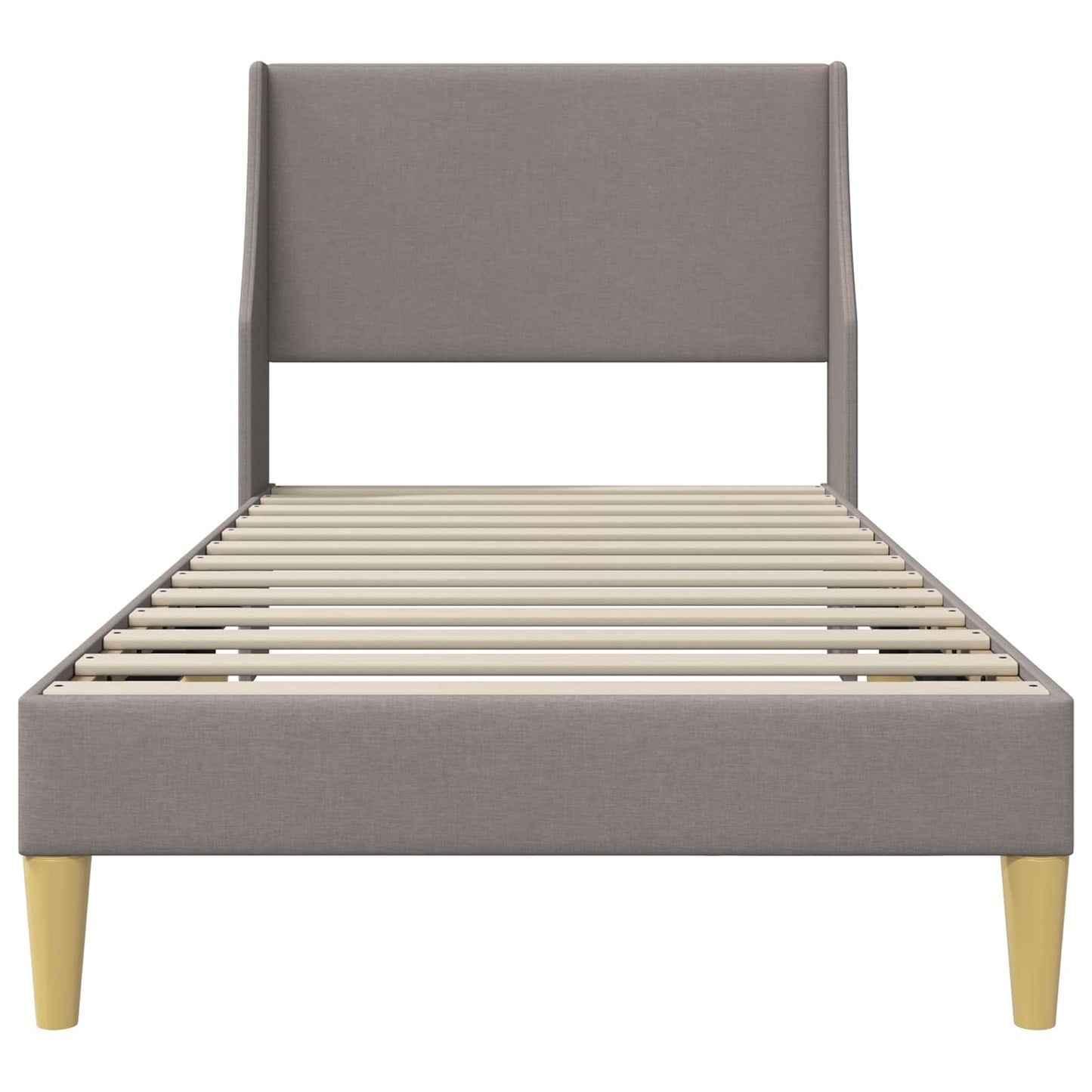 vidaXL Σκελετός Κρεβατιού Μονόχρωμο Taupe 90 x 190 cm ύφασμα