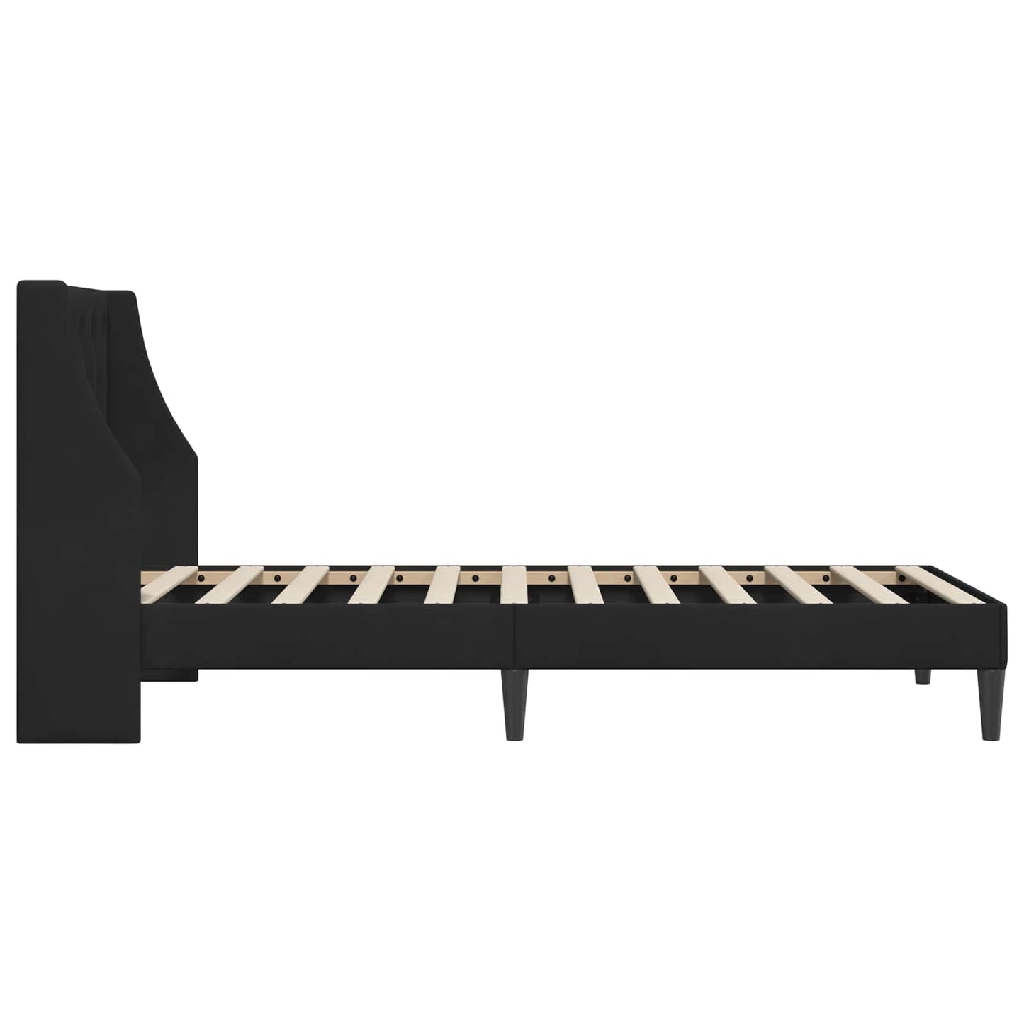 vidaXL Σκελετός Κρεβατιού με κεφαλάρι Μαύρο 80 x 200 cm Βελούδο