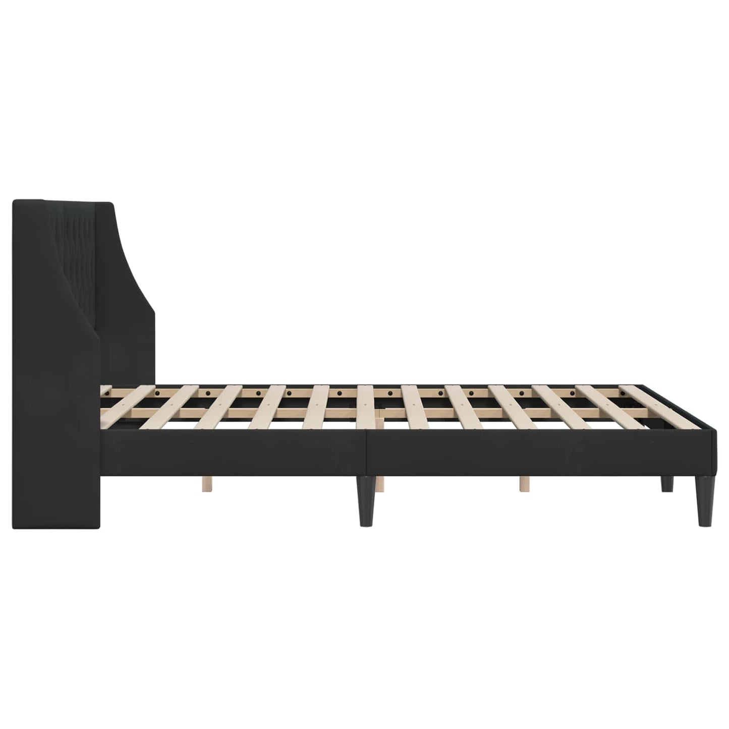 vidaXL Σκελετός Κρεβατιού με κεφαλάρι Μαύρο 120 x 200 cm Βελούδο