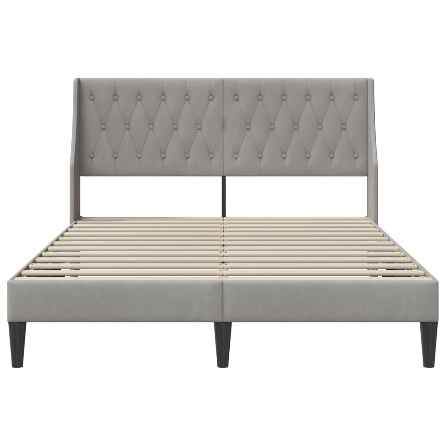 vidaXL Σκελετός Κρεβατιού Ανοιχτό γκρι 160 x 200 cm Βελούδο
