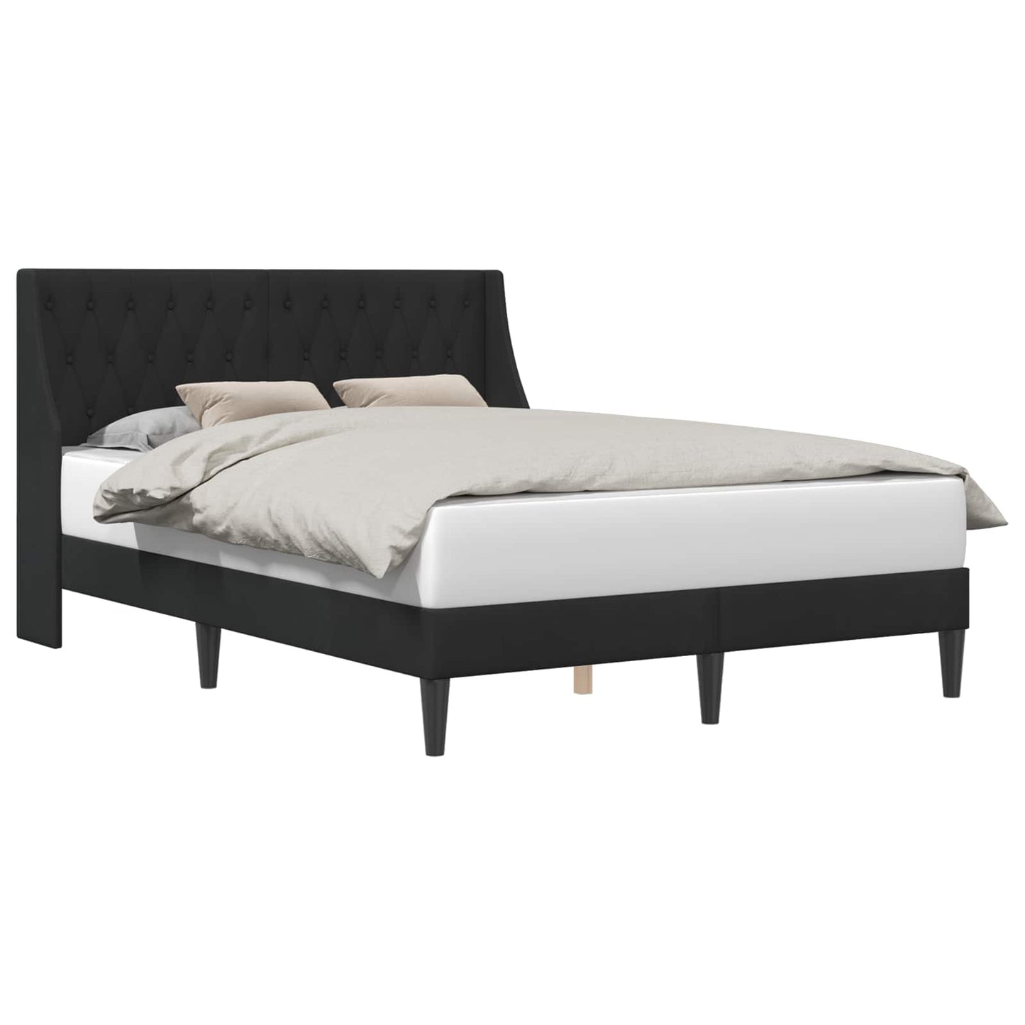 vidaXL Σκελετός Κρεβατιού με κεφαλάρι Μαύρο 160 x 200 cm Βελούδο