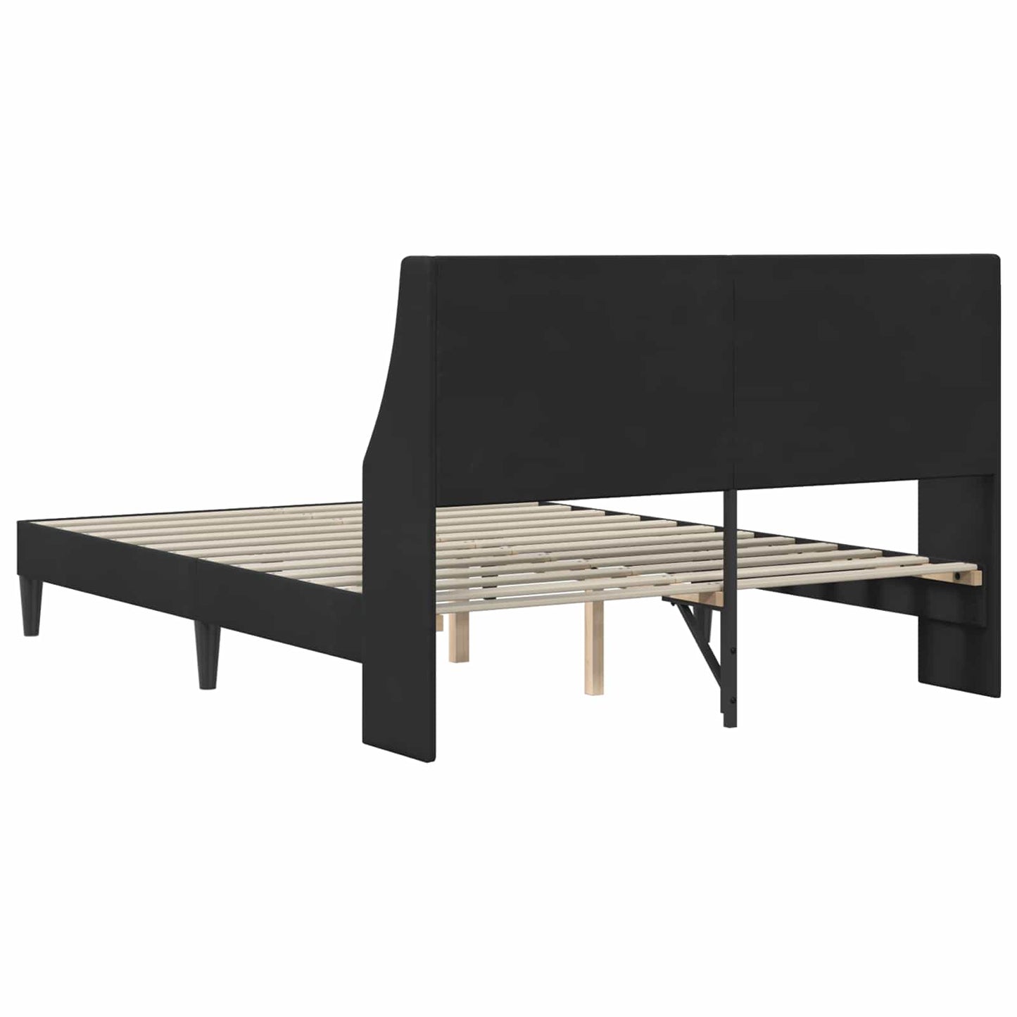 vidaXL Σκελετός Κρεβατιού με κεφαλάρι Μαύρο 160 x 200 cm Βελούδο