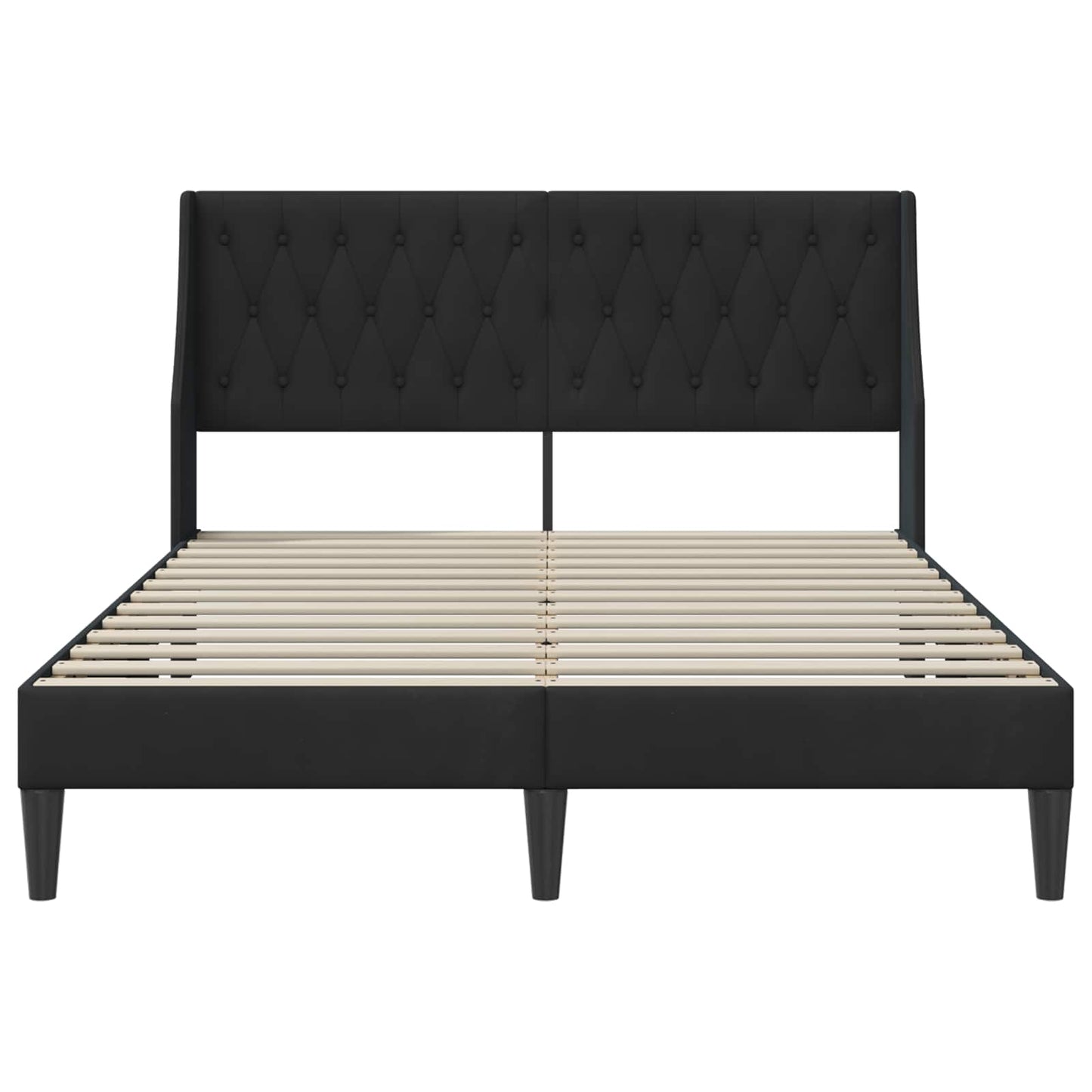 vidaXL Σκελετός Κρεβατιού με κεφαλάρι Μαύρο 160 x 200 cm Βελούδο