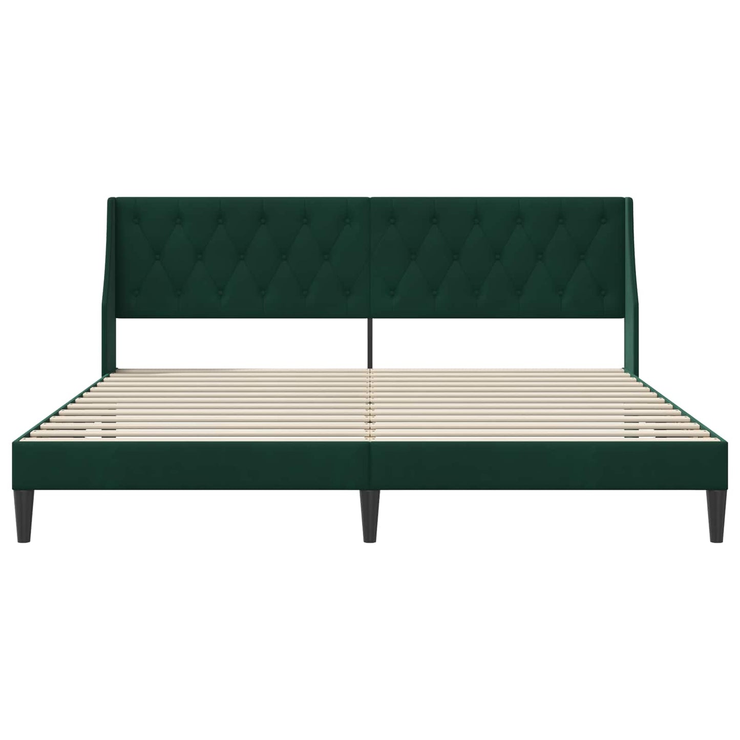 vidaXL Σκελετός Κρεβατιού Σκούρο Πράσινο 180 x 200 cm Βελούδο