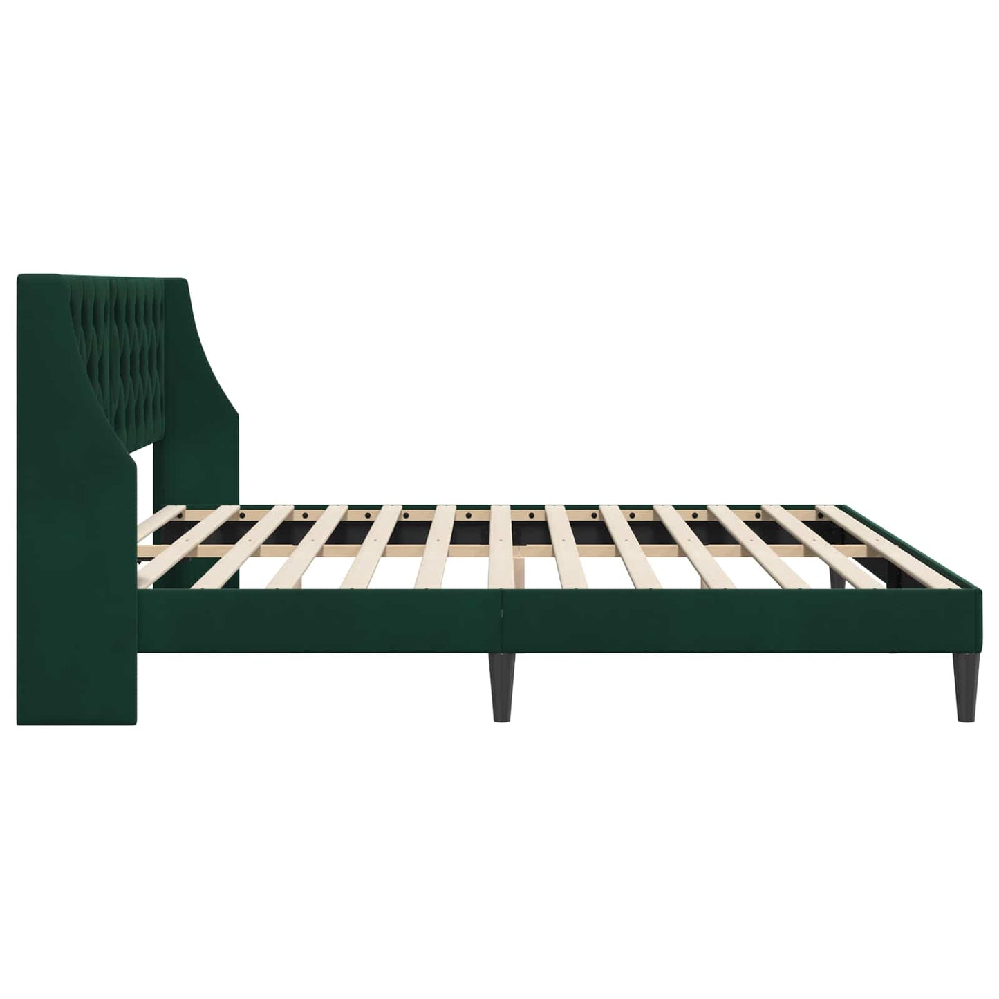 vidaXL Σκελετός Κρεβατιού Σκούρο Πράσινο 180 x 200 cm Βελούδο