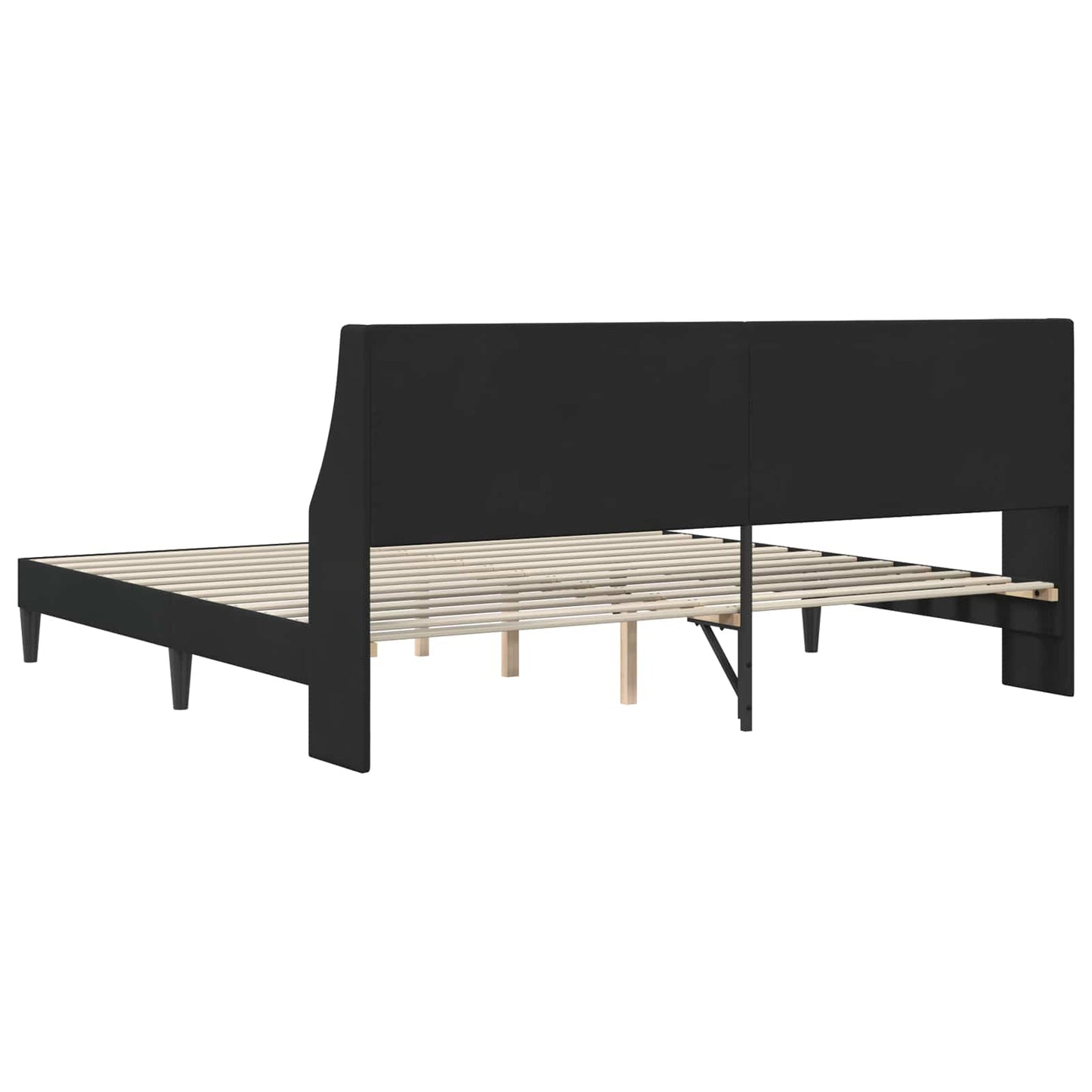 vidaXL Σκελετός Κρεβατιού με κεφαλάρι Μαύρο 200 x 200 cm Βελούδο