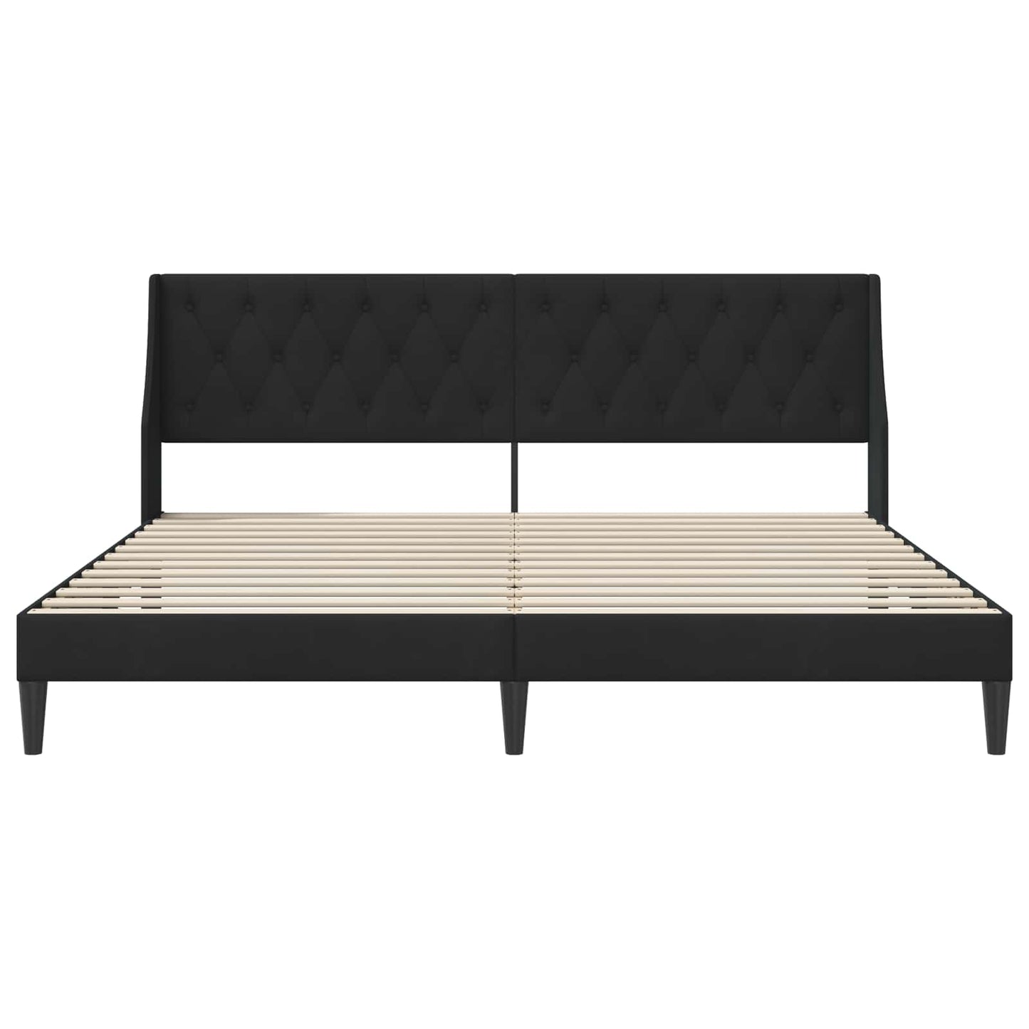 vidaXL Σκελετός Κρεβατιού με κεφαλάρι Μαύρο 200 x 200 cm Βελούδο