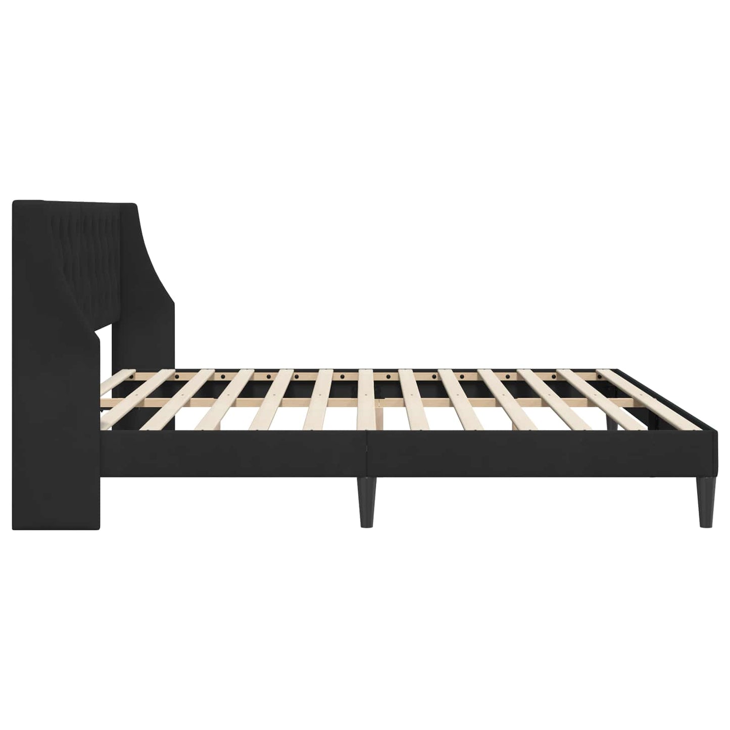 vidaXL Σκελετός Κρεβατιού με κεφαλάρι Μαύρο 200 x 200 cm Βελούδο