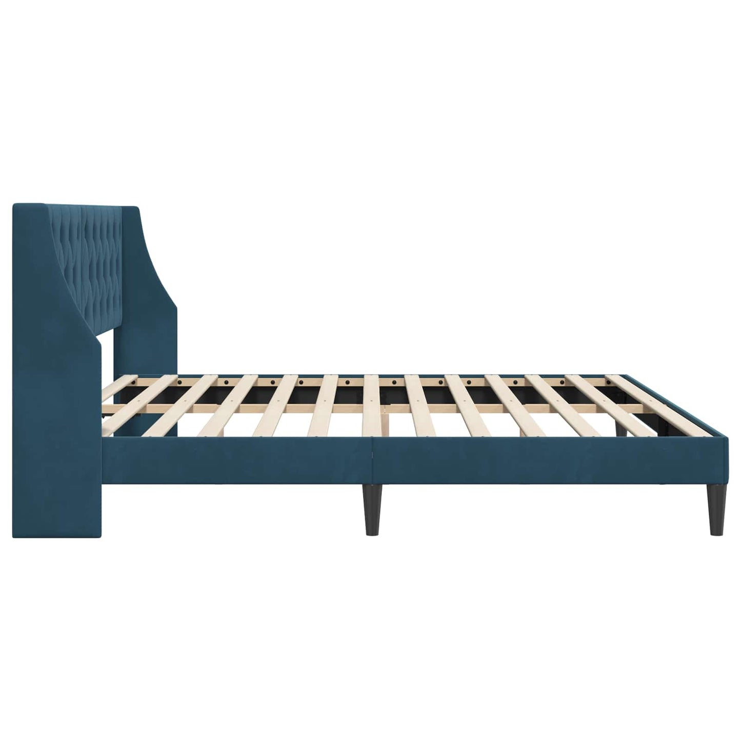 vidaXL Σκελετός Κρεβατιού με κεφαλάρι Μπλε 200 x 200 cm Βελούδο