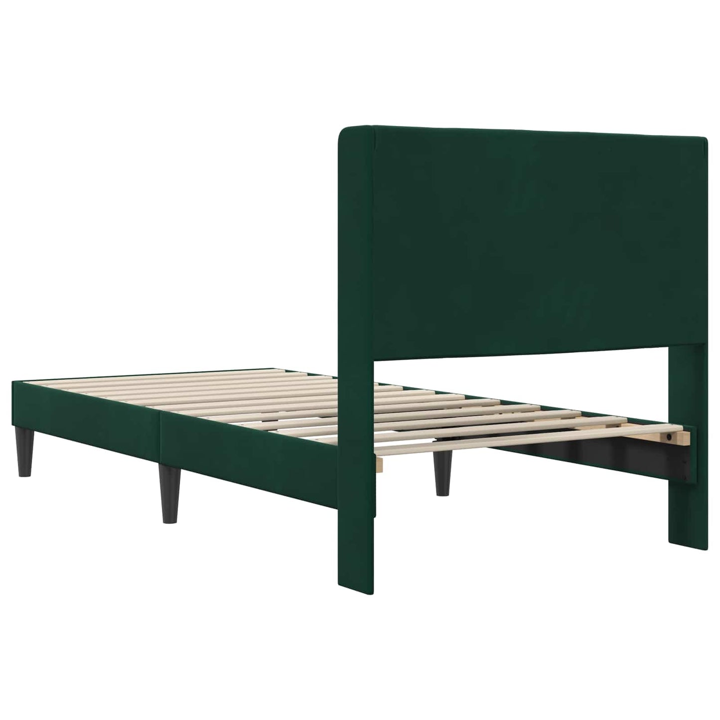 vidaXL Σκελετός Κρεβατιού Σκούρο Πράσινο 80 x 200 cm Βελούδο