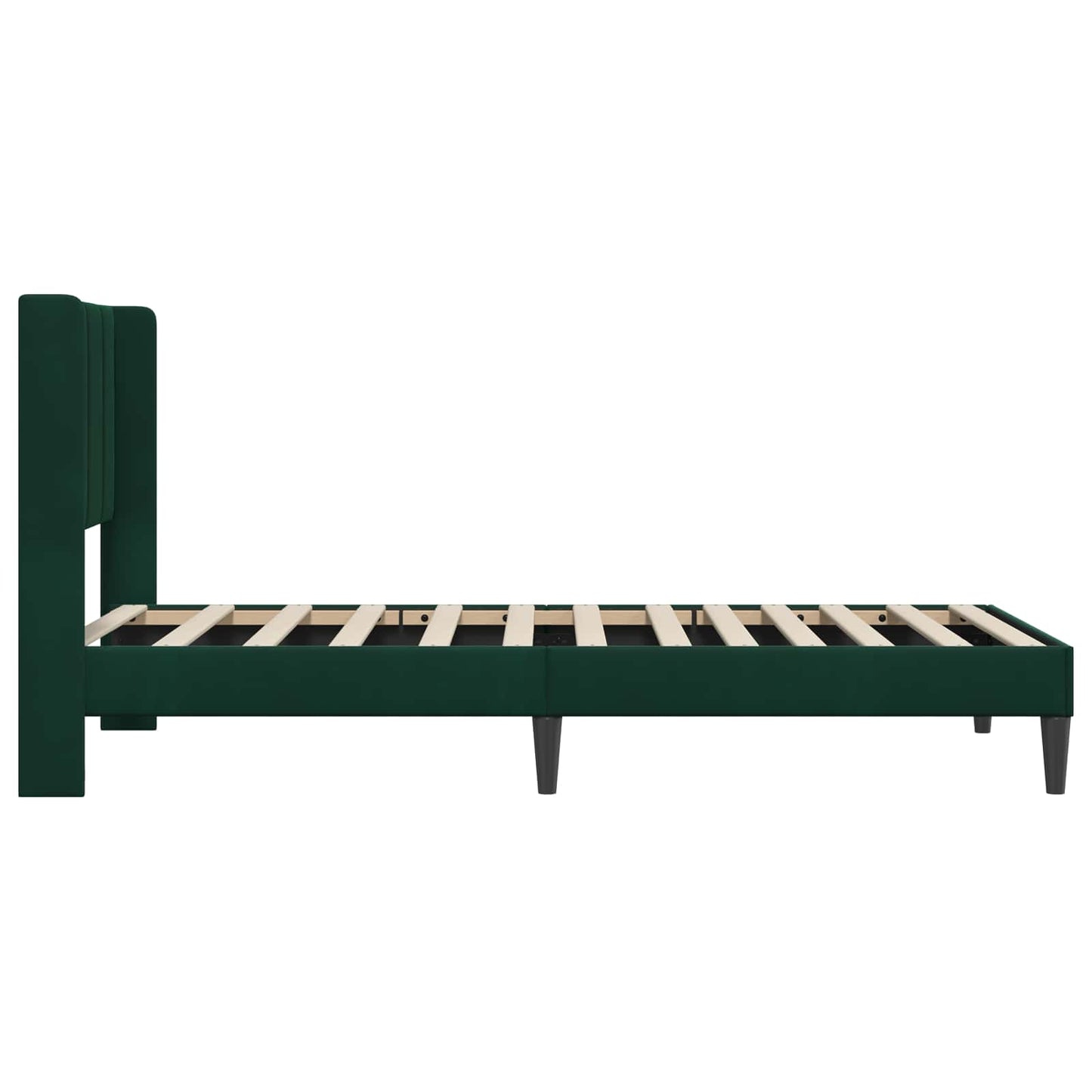 vidaXL Σκελετός Κρεβατιού Σκούρο Πράσινο 80 x 200 cm Βελούδο