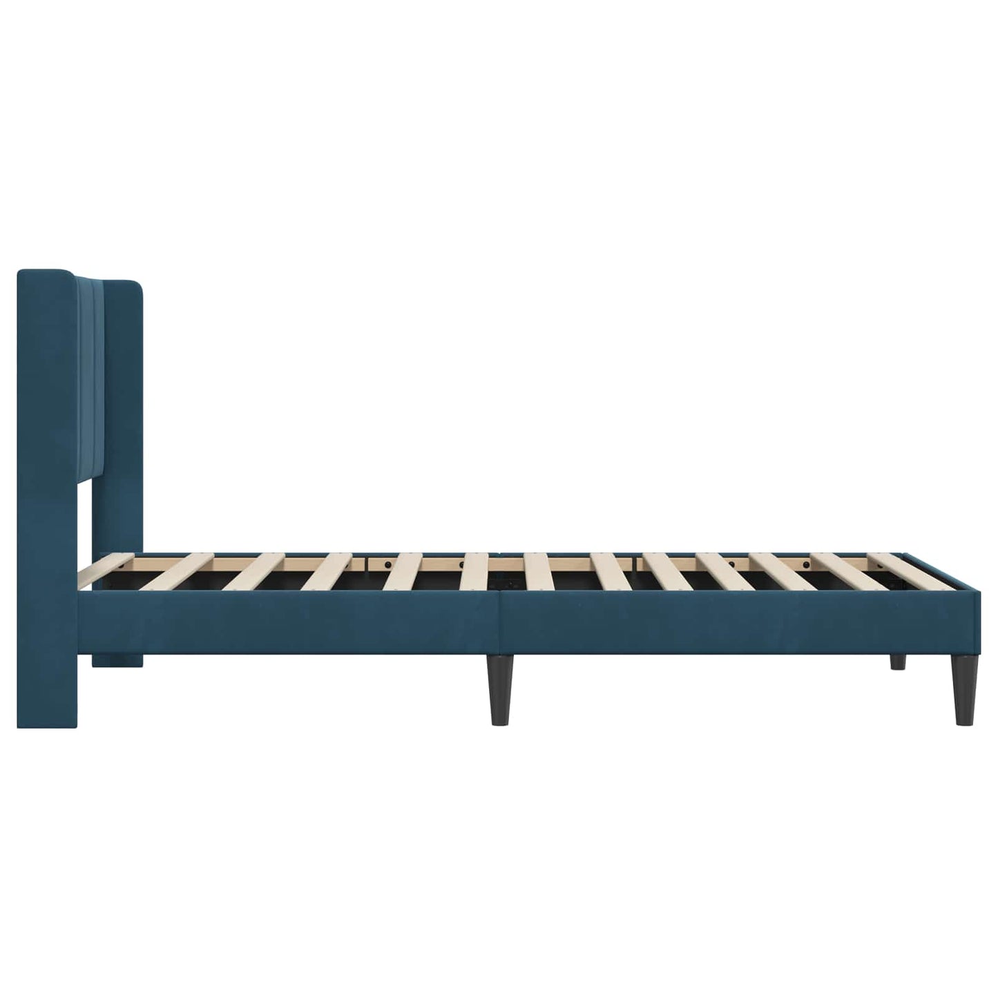 vidaXL Σκελετός Κρεβατιού με κεφαλάρι Μπλε 100 x 200 cm Βελούδο