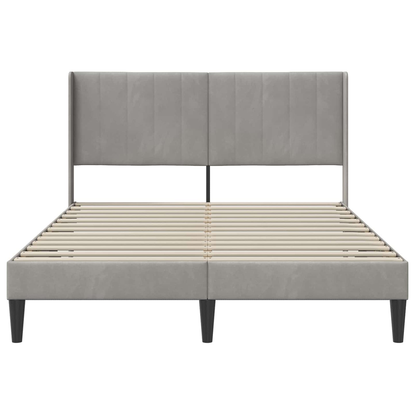 vidaXL Σκελετός Κρεβατιού Ανοιχτό γκρι 120 x 200 cm Βελούδο