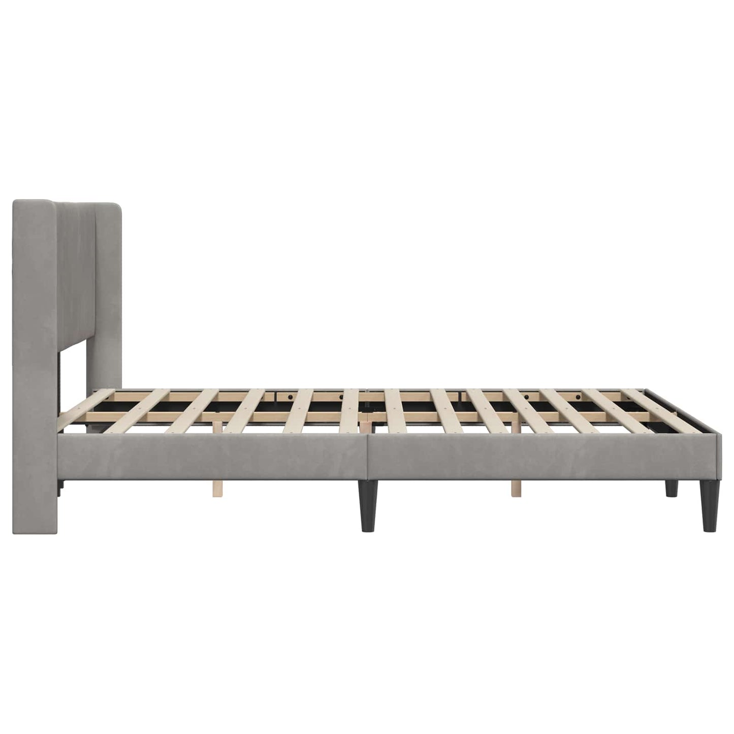 vidaXL Σκελετός Κρεβατιού Ανοιχτό γκρι 120 x 200 cm Βελούδο