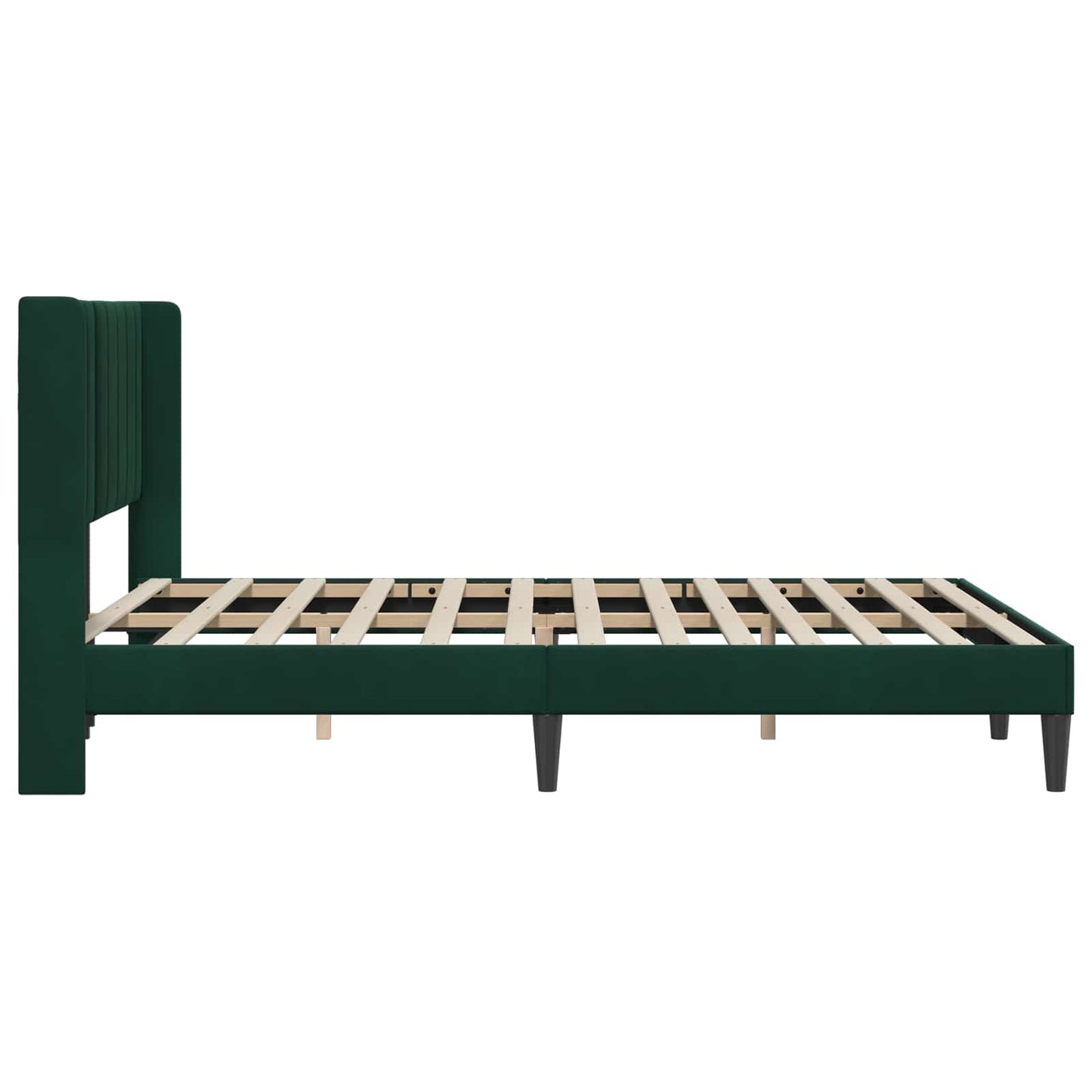 vidaXL Σκελετός Κρεβατιού Σκούρο Πράσινο 120 x 200 cm Βελούδο