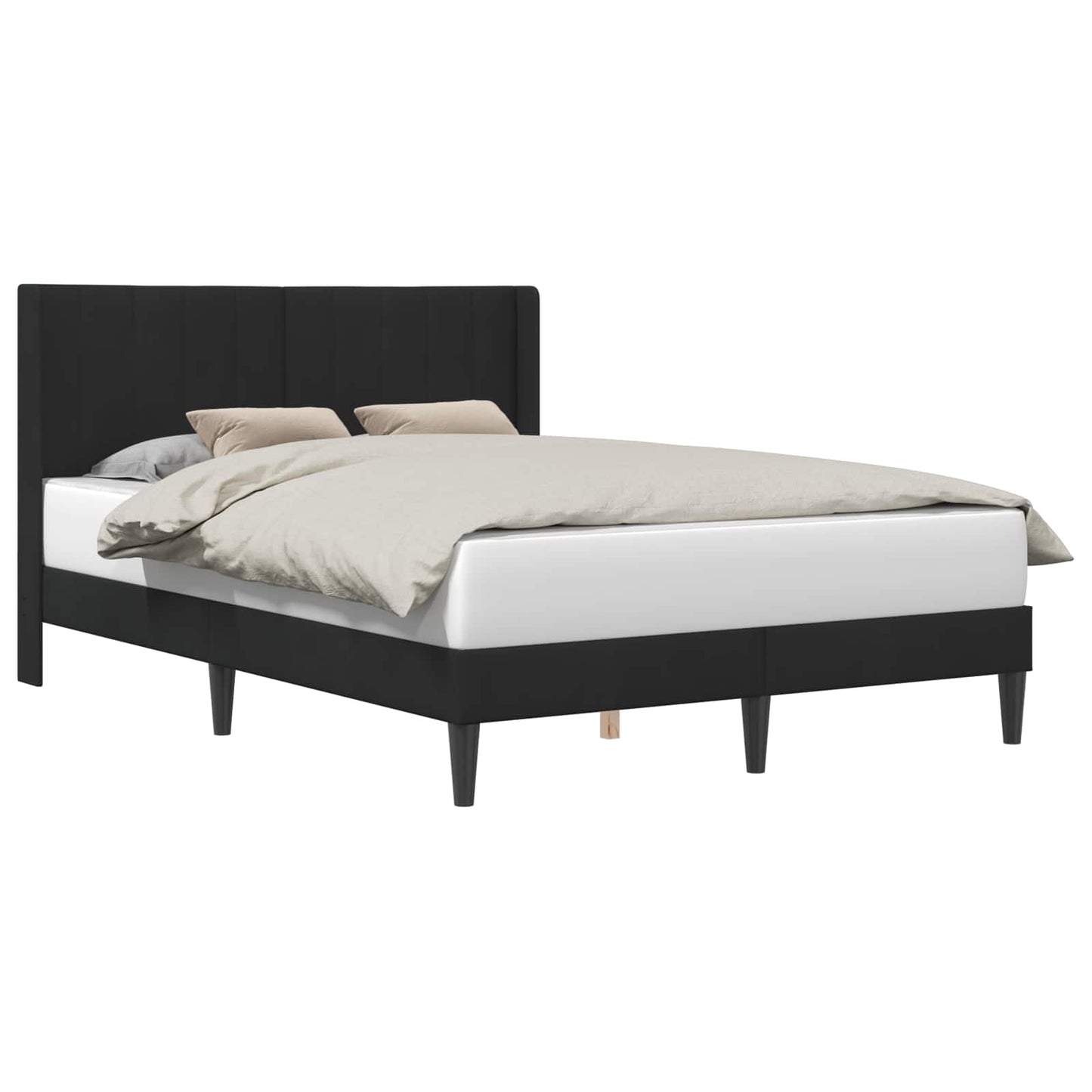 vidaXL Σκελετός Κρεβατιού με κεφαλάρι Μαύρο 120 x 200 cm Βελούδο
