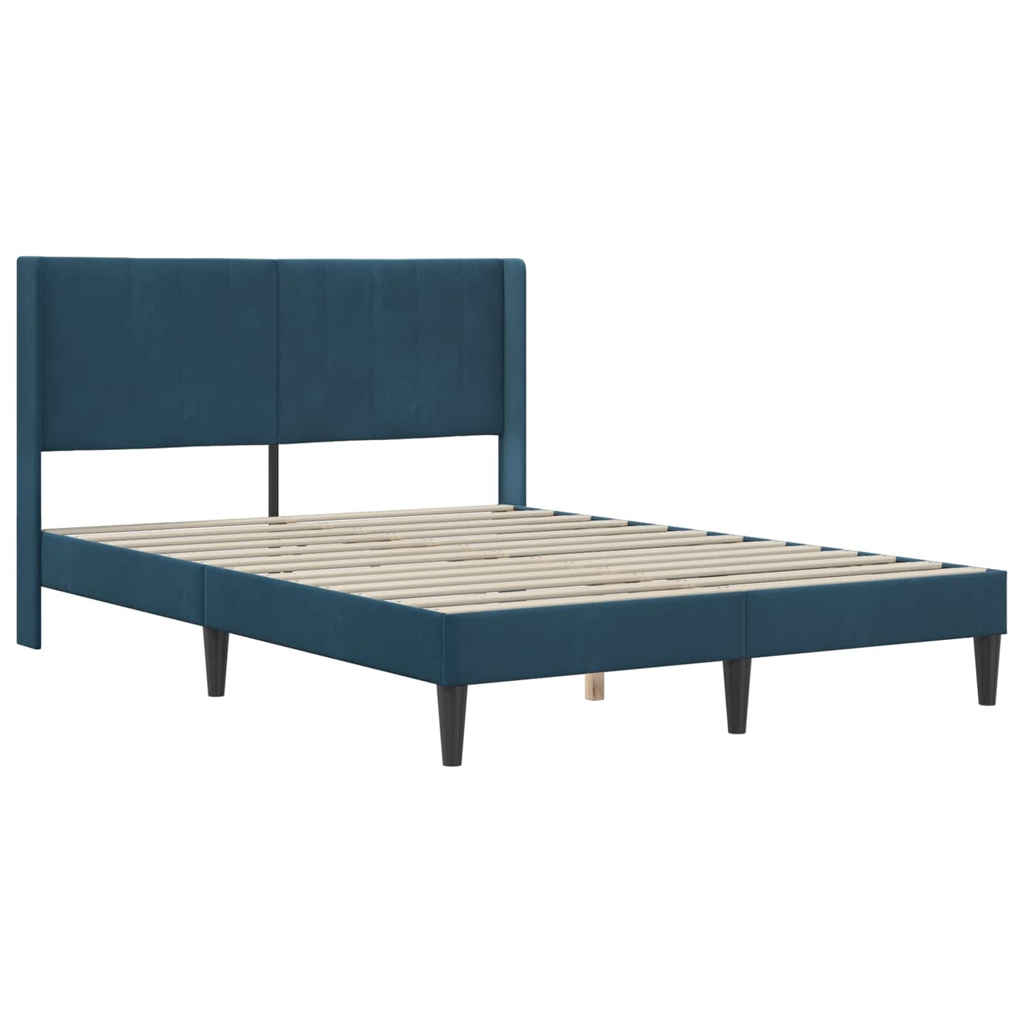 vidaXL Σκελετός Κρεβατιού με κεφαλάρι Μπλε 120 x 200 cm Βελούδο