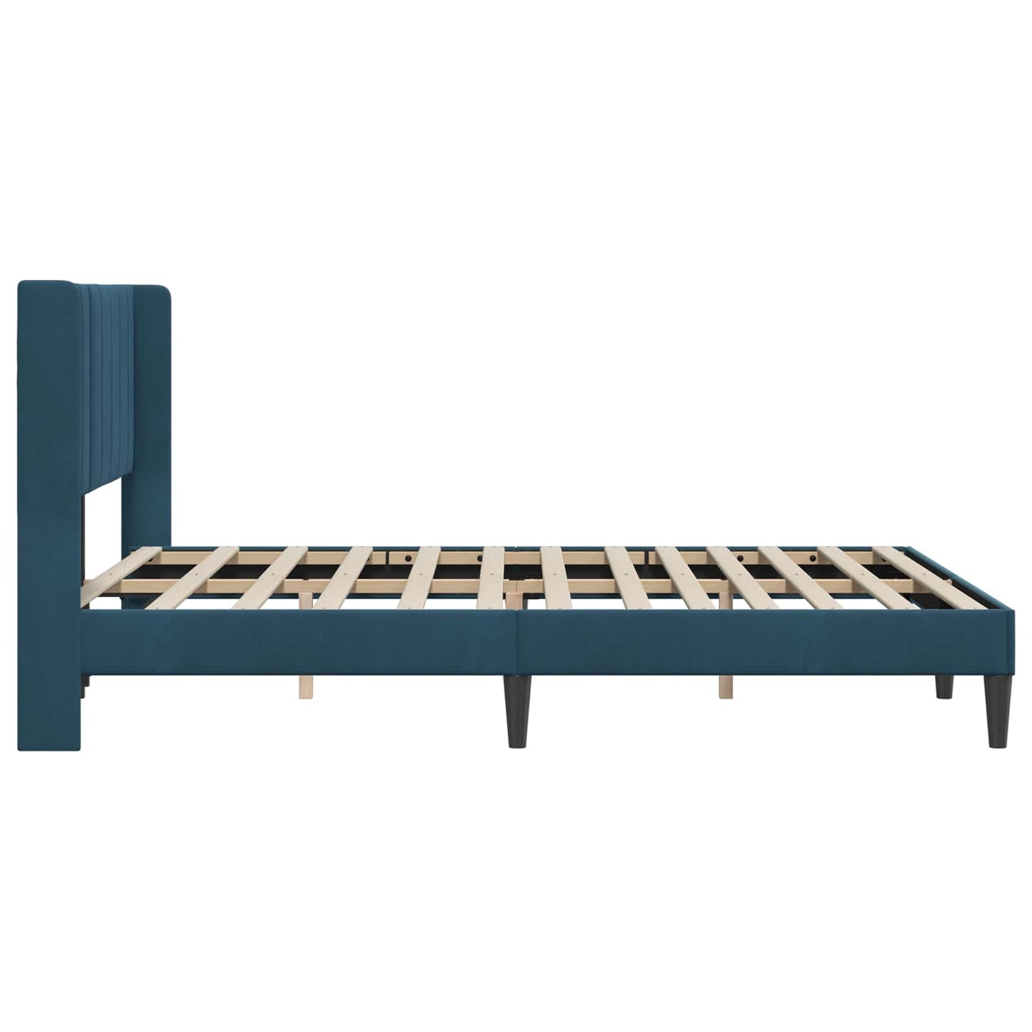 vidaXL Σκελετός Κρεβατιού με κεφαλάρι Μπλε 120 x 200 cm Βελούδο