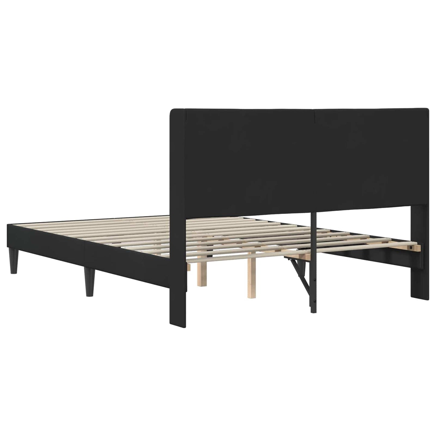 vidaXL Σκελετός Κρεβατιού με κεφαλάρι Μαύρο 140 x 200 cm Βελούδο