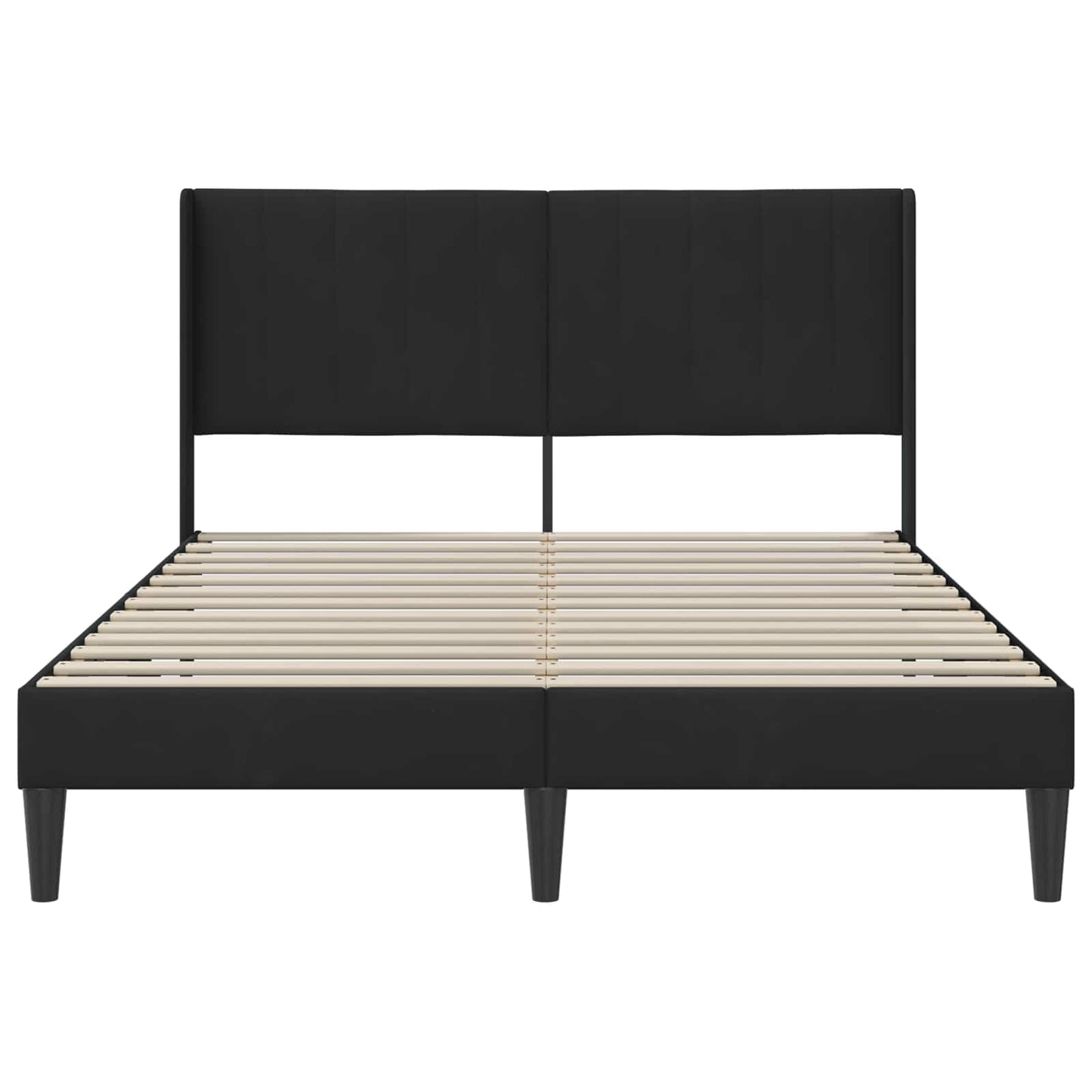 vidaXL Σκελετός Κρεβατιού με κεφαλάρι Μαύρο 140 x 200 cm Βελούδο